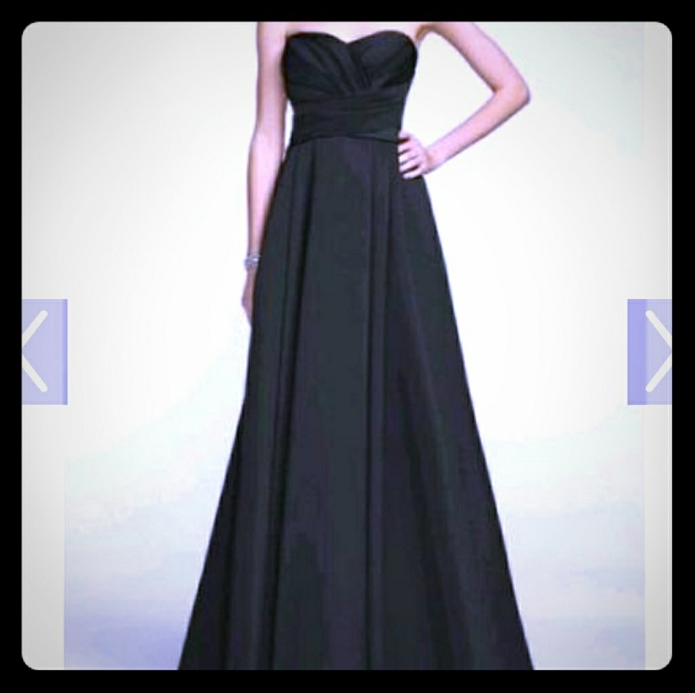 Davids bridal black gown style F15554